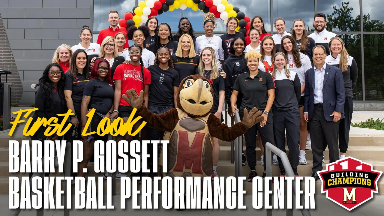 Maryland Terrapins women's basketball: players and staff visiting the basketball performance center
